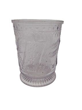 Antique 1881 Sun Purple EAPG  Glass Spooner Good Luck Adam Co Aesthetic Movement